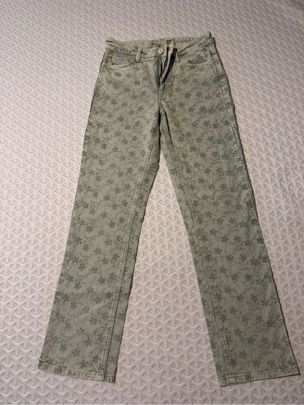 Women’s Guess Light Green Floral Print Jeans